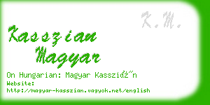 kasszian magyar business card